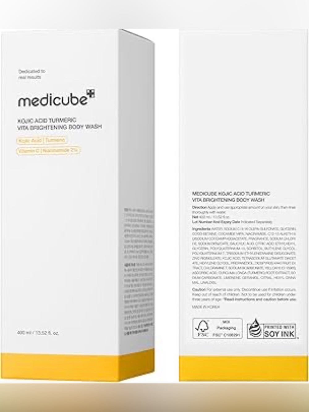 Medicube Kojic Acid Turmeric Brightening Body Wash NIB